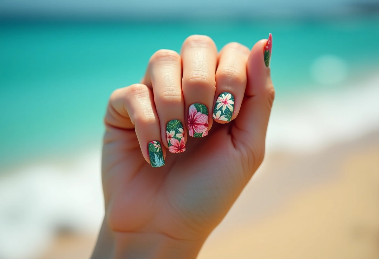 nail art tropical